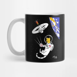 Space Cat in Orbit Mug